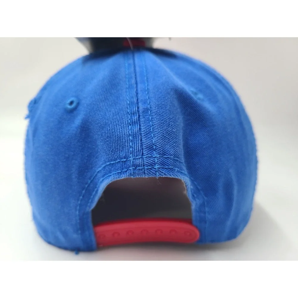 Budweiser King of‎ Beers Distressed Snapback Hat Cap Bud Men Women Gray Red Blue
